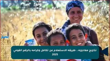 نتائج مفاجئة.. طريقة الاستعلام عن تكافل وكرامة بالرقم القومي 2025